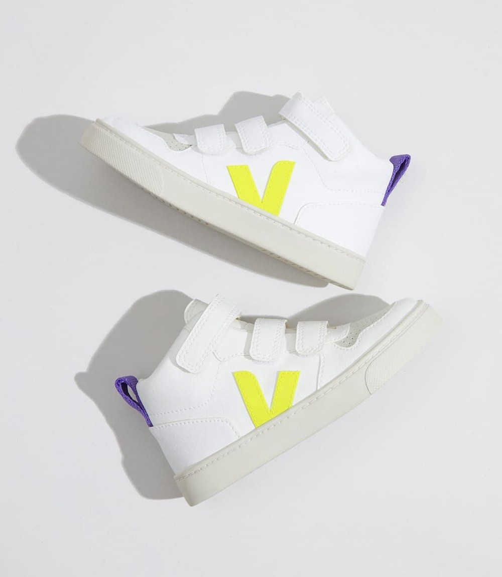 Veja Trainers Kids White - V-10 Mid Cwl - XQYD-49250